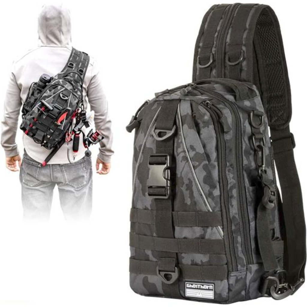 Fishing Backpack Tackle Sling Bag  Fishing Backpack With Rod Holder Tackle Box